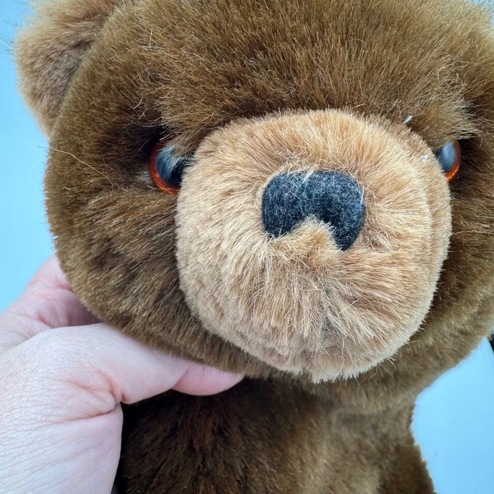 Vintage 1986 Applause Barney Bear Hand Puppet Brown Plush Wallace Berrie 4662
